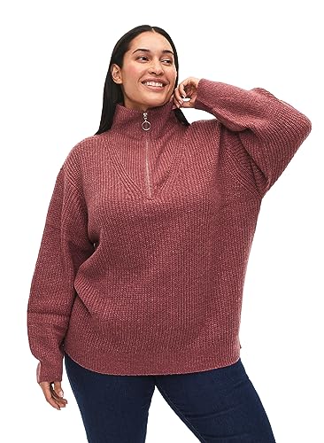 Zizzi Flash by Damen Große Größen Pullover Reißverschluss Größe 42-44 Renaissance R. Mel. von Zizzi