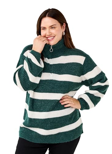 Zizzi Flash by Damen Große Größen Pullover Reißverschluss Größe Gr S Sea M. Mel. Stripe Zizzi Flash by Damen Große Größen Pullover Reißverschluss Größe Gr S Sea M. Mel. Stripe von Zizzi