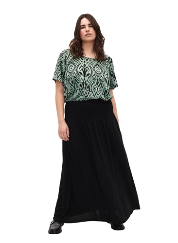 Zizzi Flash by Damen Große Größen Rock Maxi Viskose Größe Gr L Black von Zizzi