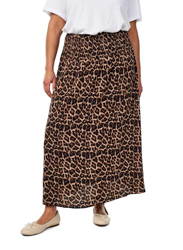 Zizzi Flash by Damen Große Größen Rock Maxi Viskose Größe Gr XXL Leopard AOP von Zizzi