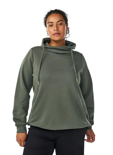 Zizzi Flash by Damen Große Größen Sweatshirt mit Taschen Größe Gr XL Thyme von Zizzi