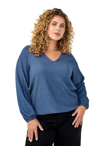 Zizzi Flash by Damen große Größe Bluse Langarm Größe Gr M Sargasso Sea von Zizzi