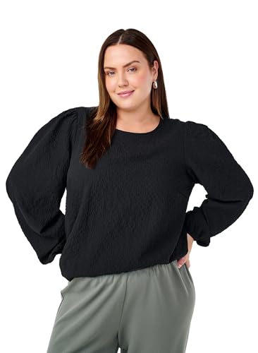 Zizzi Flash by Damen große Größen Bluse Lange Ärmel Größe Gr M Black von Zizzi