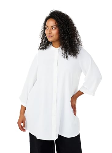 Zizzi Flash by Damen große Größen Tunika 3/4 Ärmel Größe Gr M Cloud Dancer von Zizzi