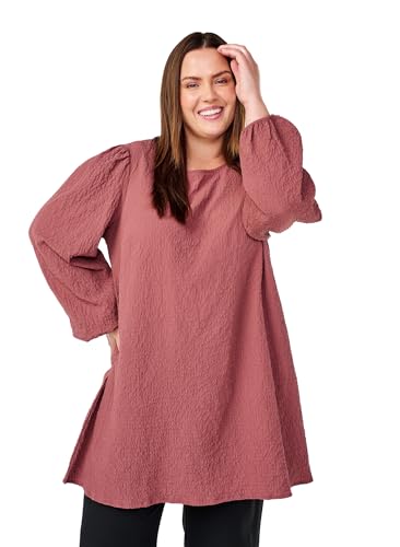 Zizzi Flash by Damen große Größen Tunika Lange Ärmel Größe Gr XL Rose Brown von Zizzi