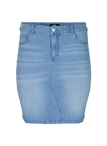 Zizzi Flash by Frauen Große Größen Rock Denim Kurz Größe Gr L (50/52) Light Blue Denim von Zizzi