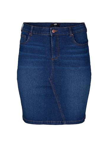 Zizzi Flash by Frauen Große Größen Rock Denim Kurz Größe Gr M (46/48) Dark Blue Denim von Zizzi