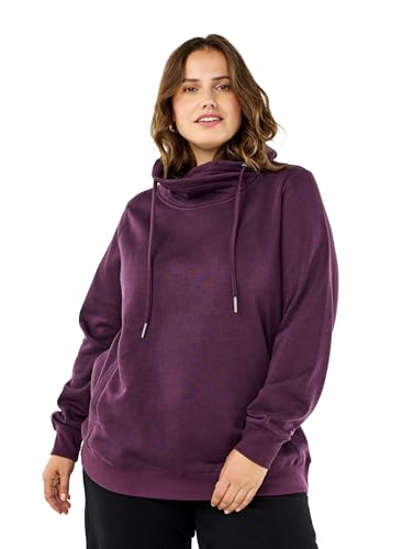 Zizzi Flash by Frauen Große Größen Sweatshirt Taschen Gr S Plum Perfect von Zizzi