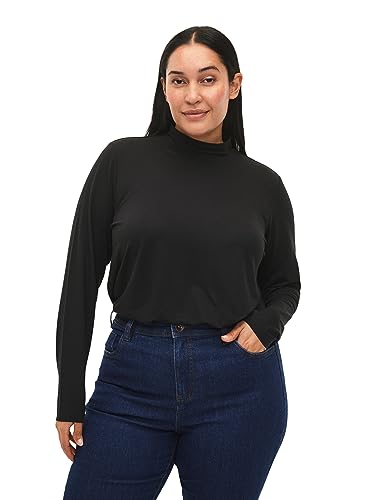 Zizzi Flash by Women Große Größen Bluse Lange Ärmel Größe 42–60 42-44 Black von Zizzi