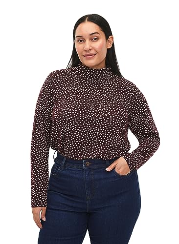 Zizzi Flash by Women Große Größen Bluse Lange Ärmel Größe 42–60 42-44 Fudge Dot von Zizzi