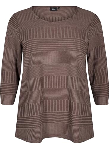 Zizzi Frauen Große Größen Bluse 3/4 Ärmel Muster Größe Gr L Ch. Martini Mel. von Zizzi