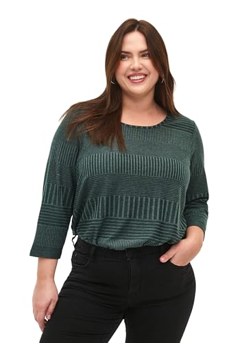 Zizzi Frauen Große Größen Bluse 3/4 Ärmel Muster Größe Gr S Scarab Melange von Zizzi