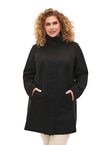 Zizzi Frauen Große Größen Jacke Kragen Taschen Reißverschluss Größe Gr L (50/52) Black von Zizzi