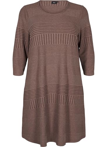 Zizzi Frauen Große Größen Kleid 3/4 Ärmel O-Ausschnitt Muster Größe Gr M Ch. Martini Mel. von Zizzi