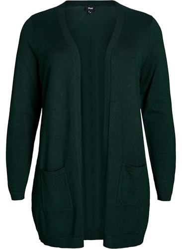 Zizzi Frauen Große Größen Strickjacke Viskosemischung S. Gr M Scarab - Plus Size Damenkleidung von Zizzi