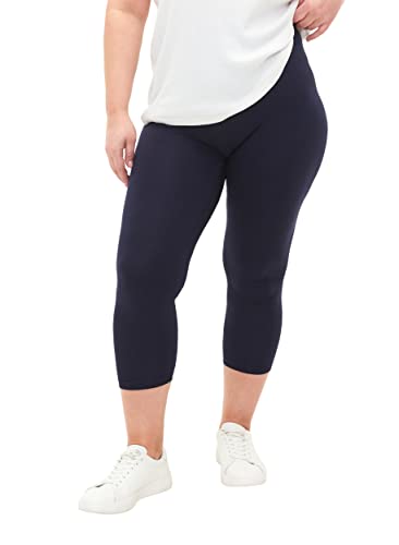 Zizzi Frauen Plus Größe 3/4 Leggings Basic Viskose Größen Gr L Night Sky von Zizzi