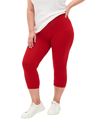 Zizzi Frauen Plus Größe 3/4 Leggings Basic Viskose Größen Gr XL Tango Red Zizzi Frauen Plus Größe 3/4 Leggings Basic Viskose Größen Gr XL Tango Red von Zizzi