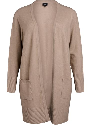 Zizzi Frauen Plus Größe Cardigan Stricktaschen Größe Gr L Simply T. White Mel. Zizzi Frauen Plus Größe Cardigan Stricktaschen Größe Gr L Simply T. White Mel. von Zizzi