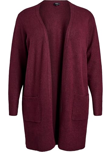 Zizzi Frauen Plus Größe Cardigan Stricktaschen Größe Gr M Fig Black Mel. von Zizzi