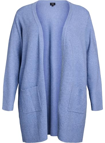 Zizzi Frauen Plus Größe Cardigan Stricktaschen Größe Gr S Infinity White Mel. von Zizzi
