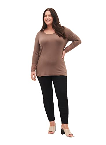 Zizzi Frauen Plus Größe Leggings Tight Fit Stretch Größe 42-44 Black von Zizzi