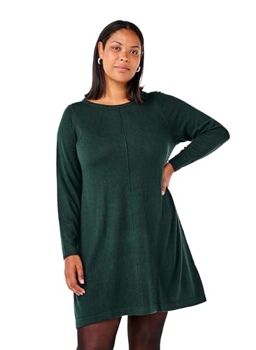 Zizzi Frauen Plus Größe Strickkleid Baumwolle Viskose Größe Gr S Scarab von Zizzi