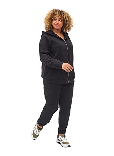 Zizzi Große Größen Damen Baumwollhose Gr 50-52 Black von Zizzi