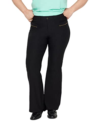 Zizzi Große Größen Damen Bootcut Hose mit Stretch Gr 42 Black von Zizzi