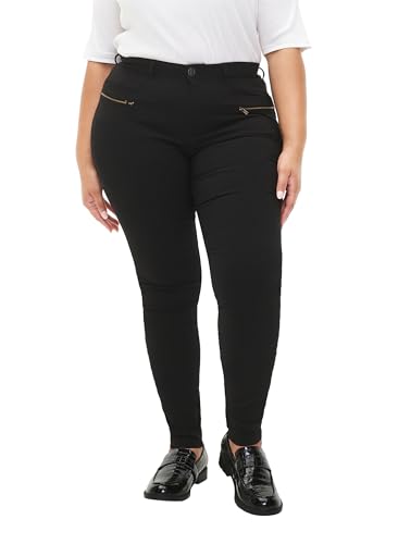 Zizzi Große Größen Damen Enganliegende Hose aus Viskosemischung Gr 48 Black von Zizzi