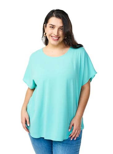 Zizzi Große Größen Damen Kurzarm Bluse mit Rundhals Gr Gr L Pool - Plus Size Damen Kleidung Zizzi Große Größen Damen Kurzarm Bluse mit Rundhals Gr Gr L Pool - Plus Size Damen Kleidung von Zizzi