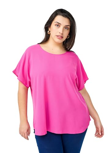 Zizzi Große Größen Damen Kurzarm Bluse mit Rundhals Gr Gr L Raspberry Rose - Plus Size Damen Kleidung Zizzi Große Größen Damen Kurzarm Bluse mit Rundhals Gr Gr L Raspberry Rose - Plus Size Damen Kleidung von Zizzi