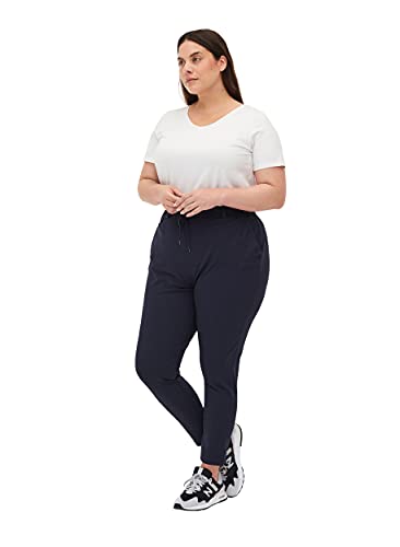 Zizzi Große Größen Damen Maddison Hose aus Viskose Gr 46-48 Blau von Zizzi