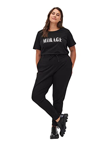 Zizzi Große Größen Damen Maddison Hose aus Viskose Gr - Plus Size Damen Kleidung 54-56 Black von Zizzi