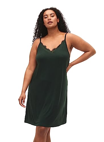 Zizzi Große Größen Damen Negligé aus Viskose mit Spitze Gr 46-48 Scarab Zizzi Große Größen Damen Negligé aus Viskose mit Spitze Gr 46-48 Scarab von Zizzi