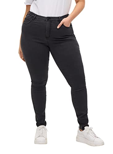 Zizzi Große Größen Damen Super Slim Amy Jeans mit hoher Taille Gr Gr 42/78 cm Grey Denim von Zizzi