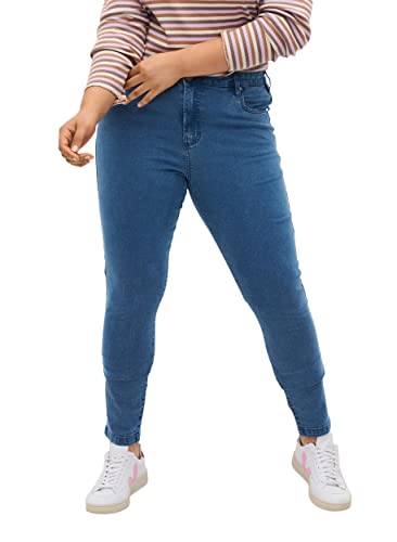 Zizzi Große Größen Damen Super Slim Amy Jeans mit hoher Taille Gr Gr 44/82 cm Light Blue von Zizzi