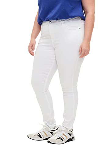 Zizzi Große Größen Damen Super Slim Amy Jeans mit hoher Taille Gr Gr 50 / 78 cm White von Zizzi