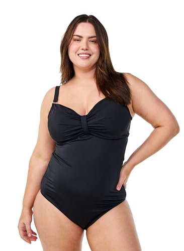 Zizzi Swim by Damen Große Größen Badeanzug Bügel Polsterung Größe Gr 46 Black von Zizzi