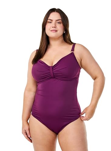 Zizzi Swim by Damen Große Größen Badeanzug Bügel Polsterung Größe Gr 50 Pickled Beet von Zizzi