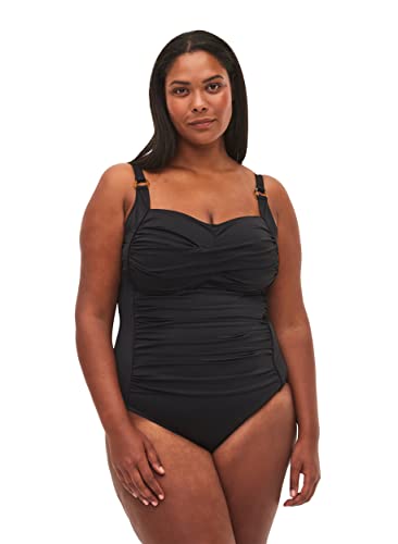 Zizzi Swim by Damen Große Größen Badeanzug Polsterung Gr 44 Black von Zizzi