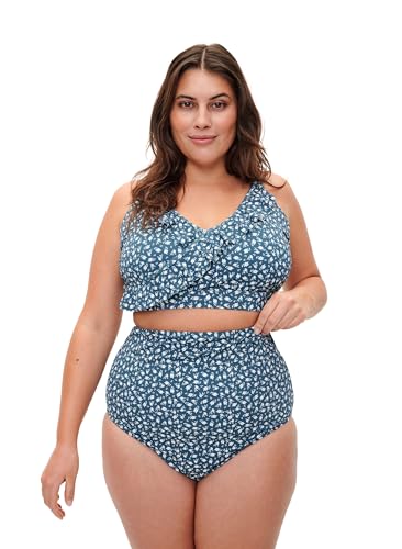 Zizzi Swim by Damen Große Größen Bikini Hose Blumenprint Gr Gr 48 Balsam Flower AOP von Zizzi