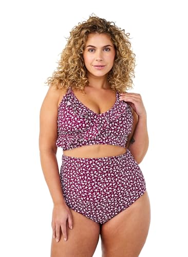 Zizzi Swim by Damen Große Größen Bikini Hose Blumenprint Gr Gr 50 P. Portion FL. AOP von Zizzi