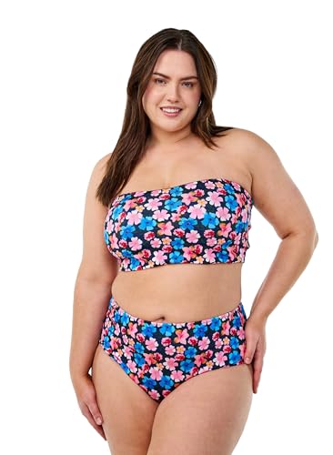 Zizzi Swim by Damen Große Größen Bikinihosen Hohe Taille Größe Gr 42 Multi Flower AOP von Zizzi