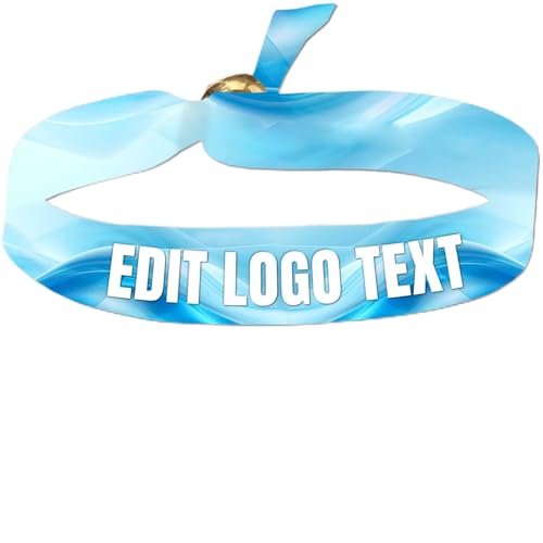 Zkgiftsdz Ab 30 Stück Armband Stoff Personalisiert für Event und Partys, Personalisiertes Armband Stoff mit Text und Logo Admission Identification Armbänder von Zkgiftsdz