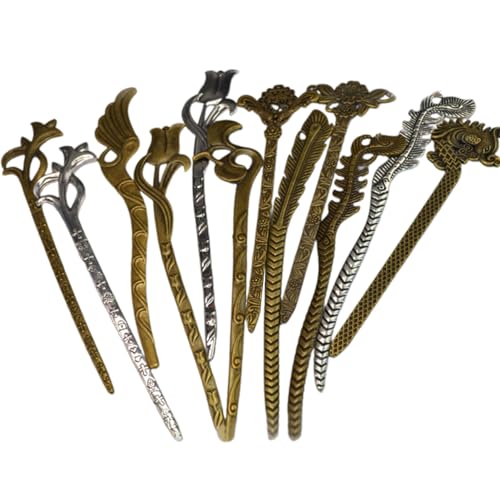 12 x Antike Haarnadeln, dekorative Haarnadeln für weibliche Mädchen, Vintage-Essstäbchen, traditionelles Han-Kostüm, Haarstyling-Werkzeug 12 x Antike Haarnadeln, dekorative Haarnadeln für weibliche Mädchen, Vintage-Essstäbchen, traditionelles Han-Kostüm, Haarstyling-Werkzeug von Zktfyshk