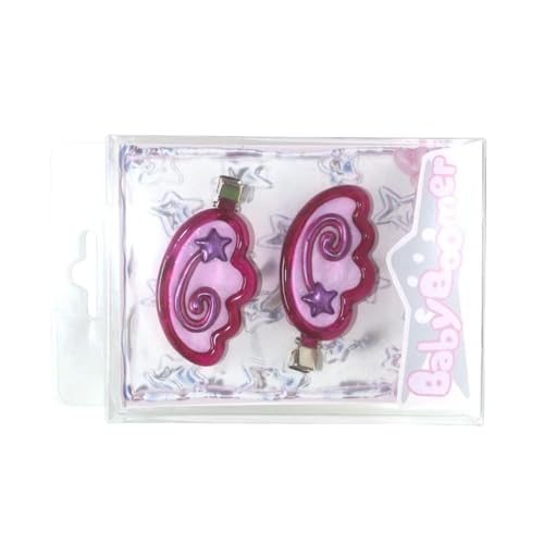 2 Stück 2000er Jahre Flügel Haarspange Haarspange Haarschmuck sicherer Halt für Musikfestival und Anime-Themenveranstaltungen von Zktfyshk