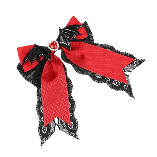 2000er Jahre Haarclip Für Halloween Punk Flügel Spitze Bowknot Haarclip Nicht Schlau Barrettes Haarhalter Cosplay Party Haardekorte von Zktfyshk