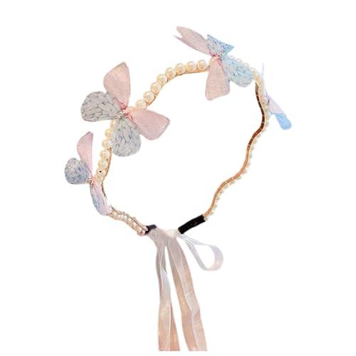 Blingbling Perlen-Stirnbänder für Mädchen, Queen-Kopfbedeckung, Haarband, elegant, Geburtstagsparty, Haarreif, Hochzeitsmädchen von Zktfyshk