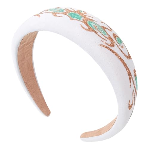 Blumengedruckter Stirnband Für Frauen Nicht Überrutschen Stoff Hohe Schädel Haarband Breites Stirnband Für Mädchen Gesicht Waschen Freizeitkleidung von Zktfyshk