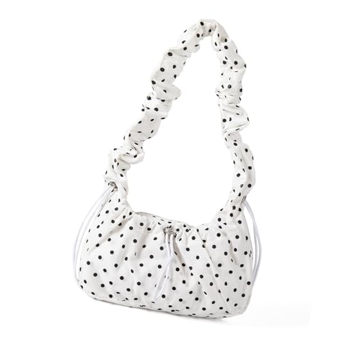 Damen-Umhängetasche, gepunktet, plissiert, Wolkentasche, einfache Kuriertasche, Einkaufstasche, koreanischer Stil, Crossbody-Tasche für den täglichen Gebrauch, Wie in der Abbildung gezeigt, 28×17×8cm Damen-Umhängetasche, gepunktet, plissiert, Wolkentasche, einfache Kuriertasche, Einkaufstasche, koreanischer Stil, Crossbody-Tasche für den täglichen Gebrauch, Wie in der Abbildung gezeigt, 28×17×8cm von Zktfyshk